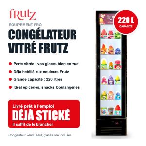 Congélateur vitré Frutz 220 L - Déjà stické